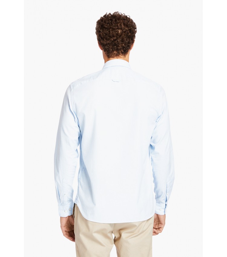 Men Shirts A21X4 LightBlue Cotton Timberland
