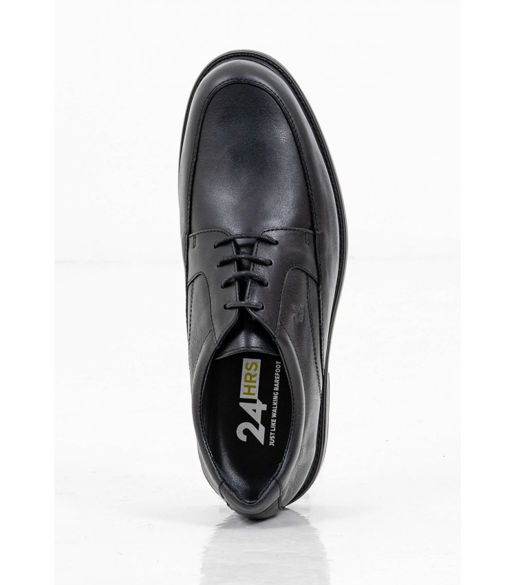 Men Shoes 10988 Black Leather 24HRS