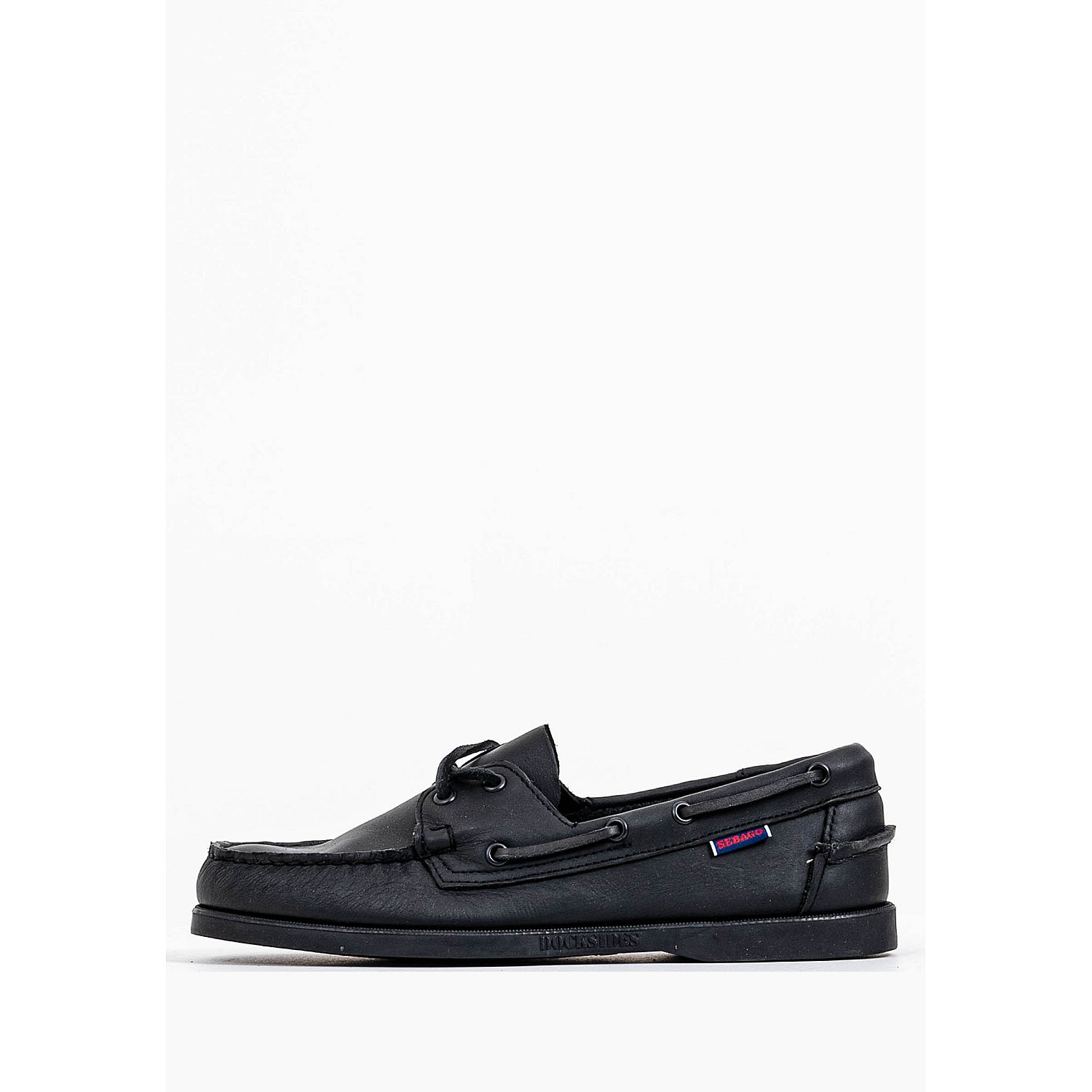 Men Sailing shoes Docksides.Port Black Leather Sebago
