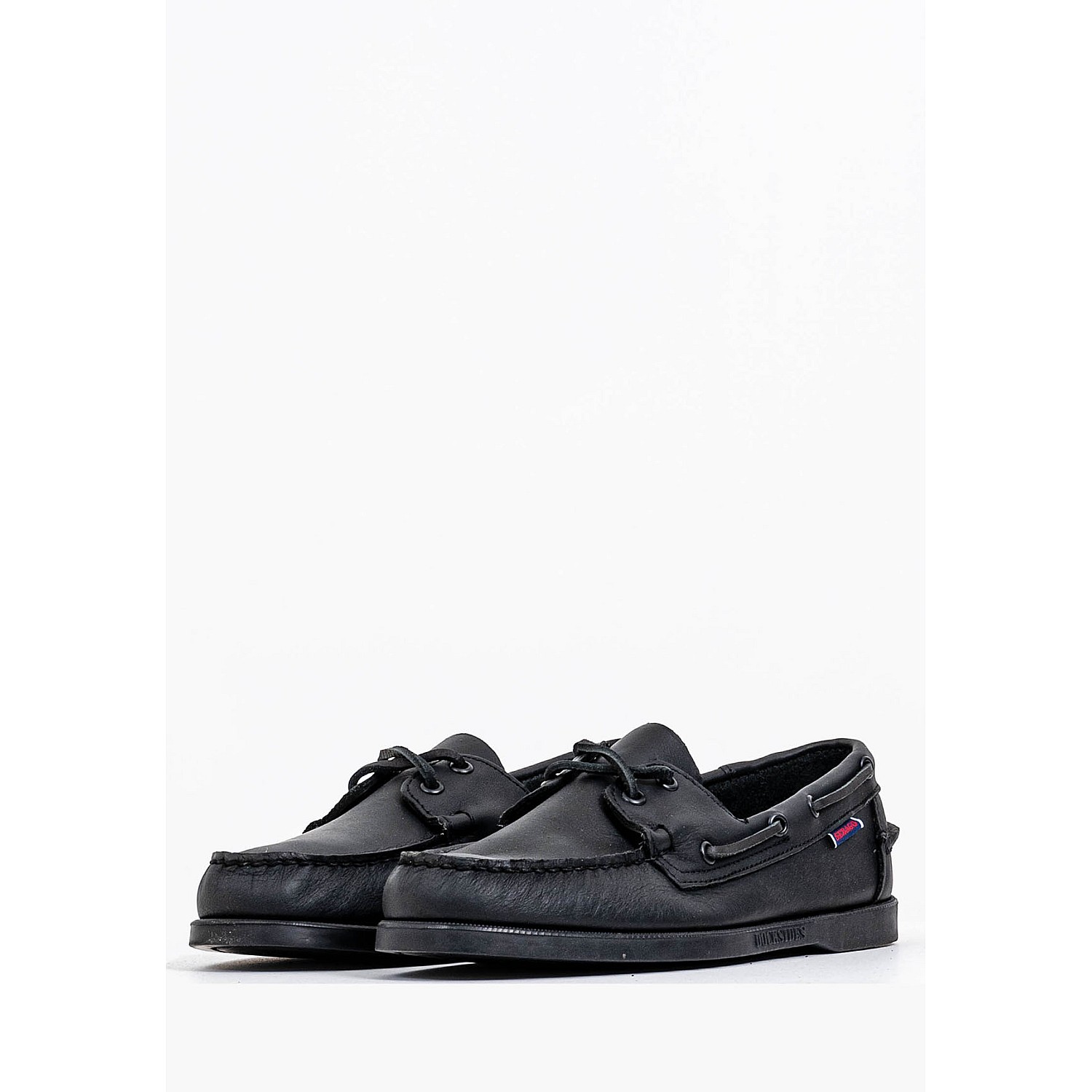 Men Sailing shoes Docksides.Port Black Leather Sebago Men Sailing shoes Docksides.Port Black Leather Sebago
