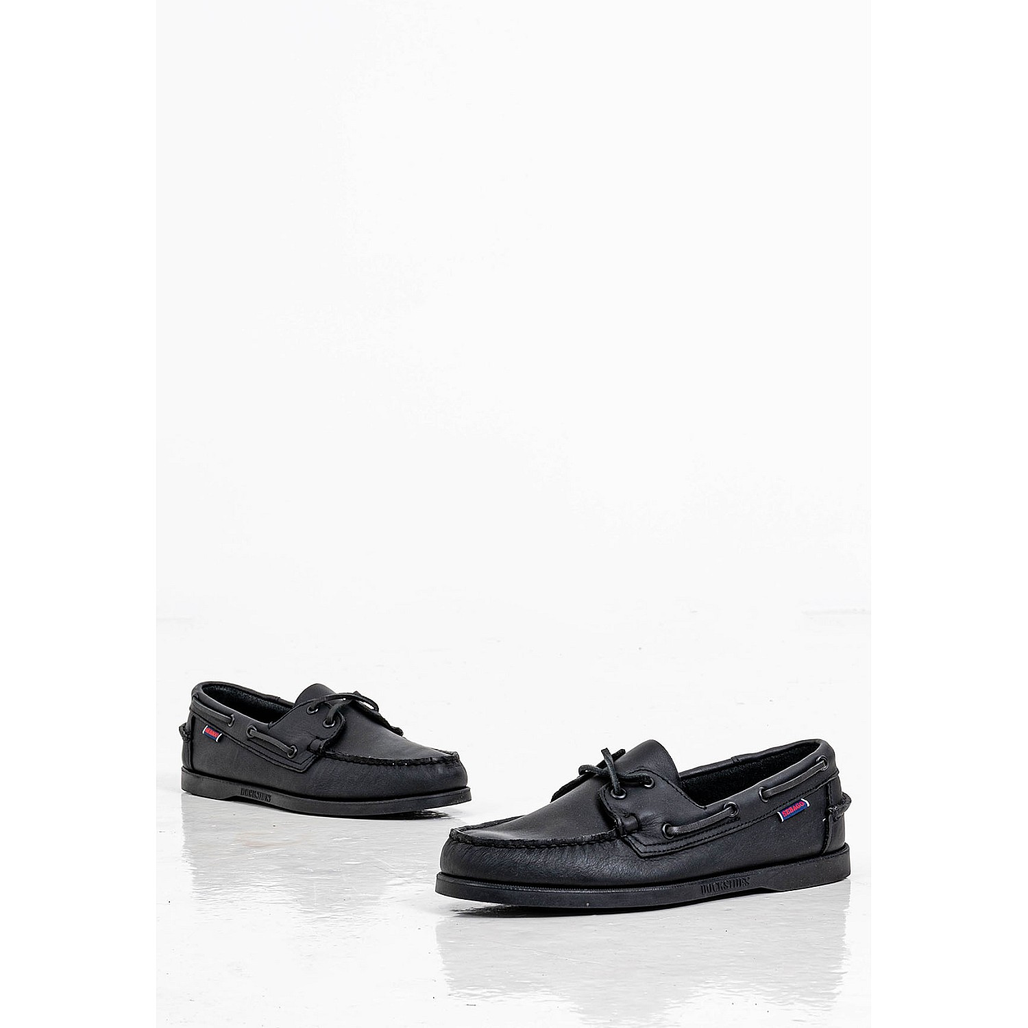 Men Sailing shoes Docksides.Port Black Leather Sebago Men Sailing shoes Docksides.Port Black Leather Sebago