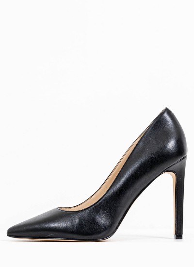 Γυναικείες Γόβες & Peeptoes Ψηλές Nw.Tatiana Μαύρο Δέρμα Nine West