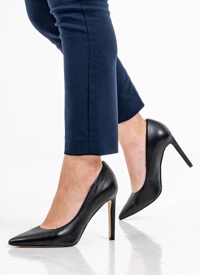 Γυναικείες Γόβες & Peeptoes Ψηλές Nw.Tatiana Μαύρο Δέρμα Nine West