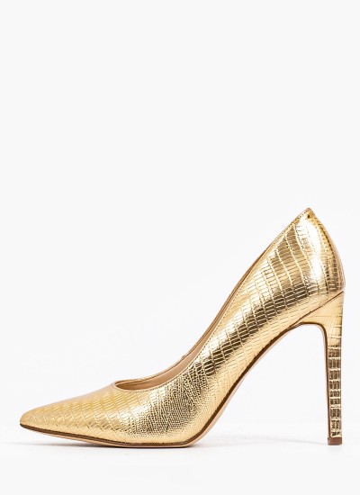 Γυναικείες Γόβες & Peeptoes Ψηλές TATIANA3 Χρυσό ECOleather Nine West