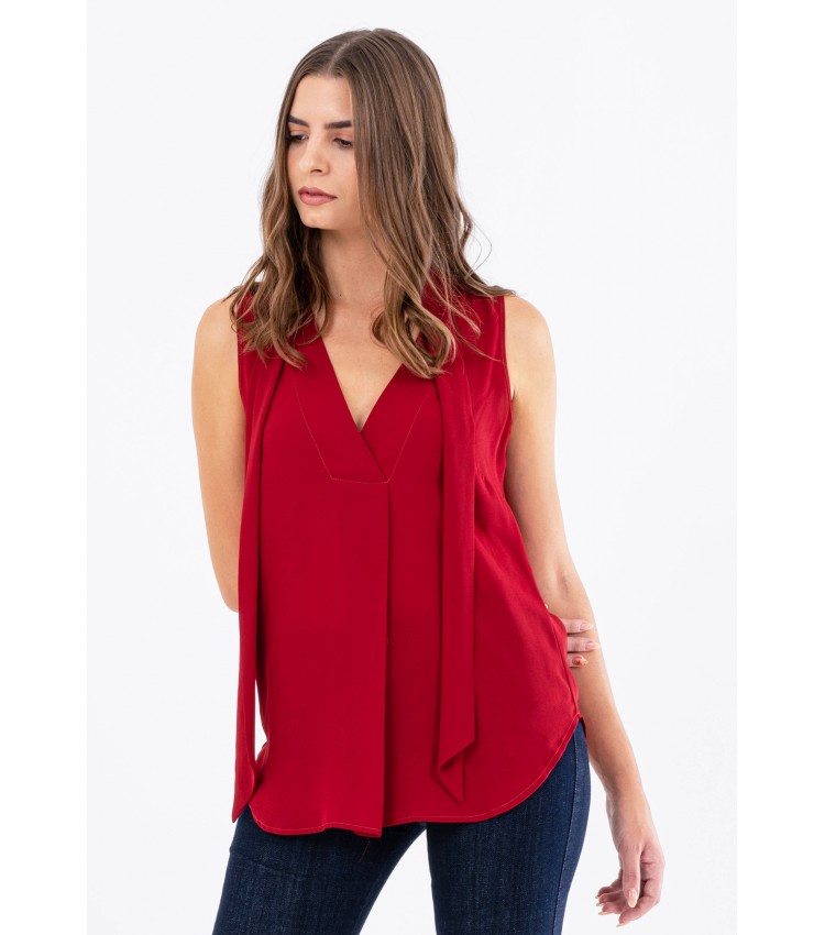 Women T-Shirts - Tops Bedevil Red Polyester Silvian Heach