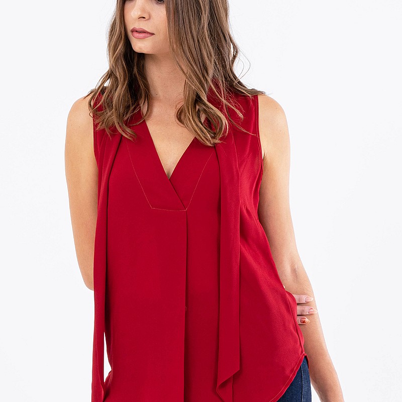 Women T-Shirts - Tops Bedevil Red Polyester Silvian Heach