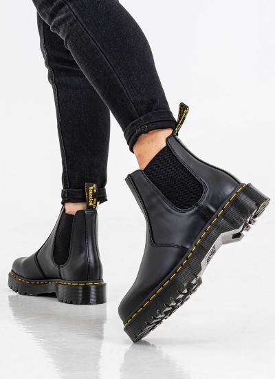 Γυναικεία Μποτάκια W26205001 Μαύρο Δέρμα Dr. Martens