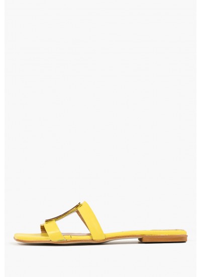 Women Flats 180.180 Yellow Leather Mortoglou