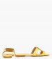 Γυναικεία Flats 180.180 Κίτρινο Δέρμα Mortoglou