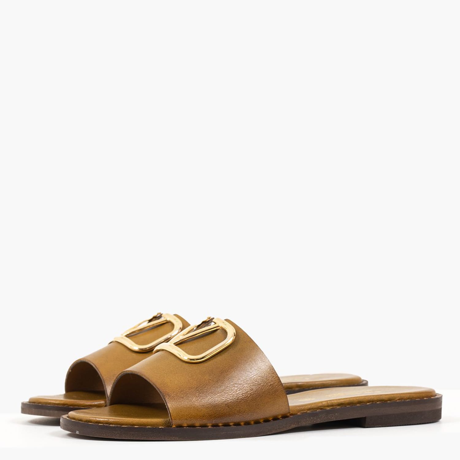 Γυναικεία Flats 2125.117134 Λαδί Δέρμα MF Γυναικεία Flats 2125.117134 Λαδί Δέρμα MF