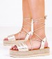 Women Platforms Low 2129.10517 Platinum Leather MF