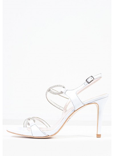 Women Sandal High 2142.70620 White Leather MF