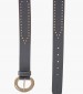 Women Belts Flora Black Leather Pepe Jeans