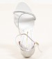 Women Sandal High 1008G11 White Leather Mourtzi