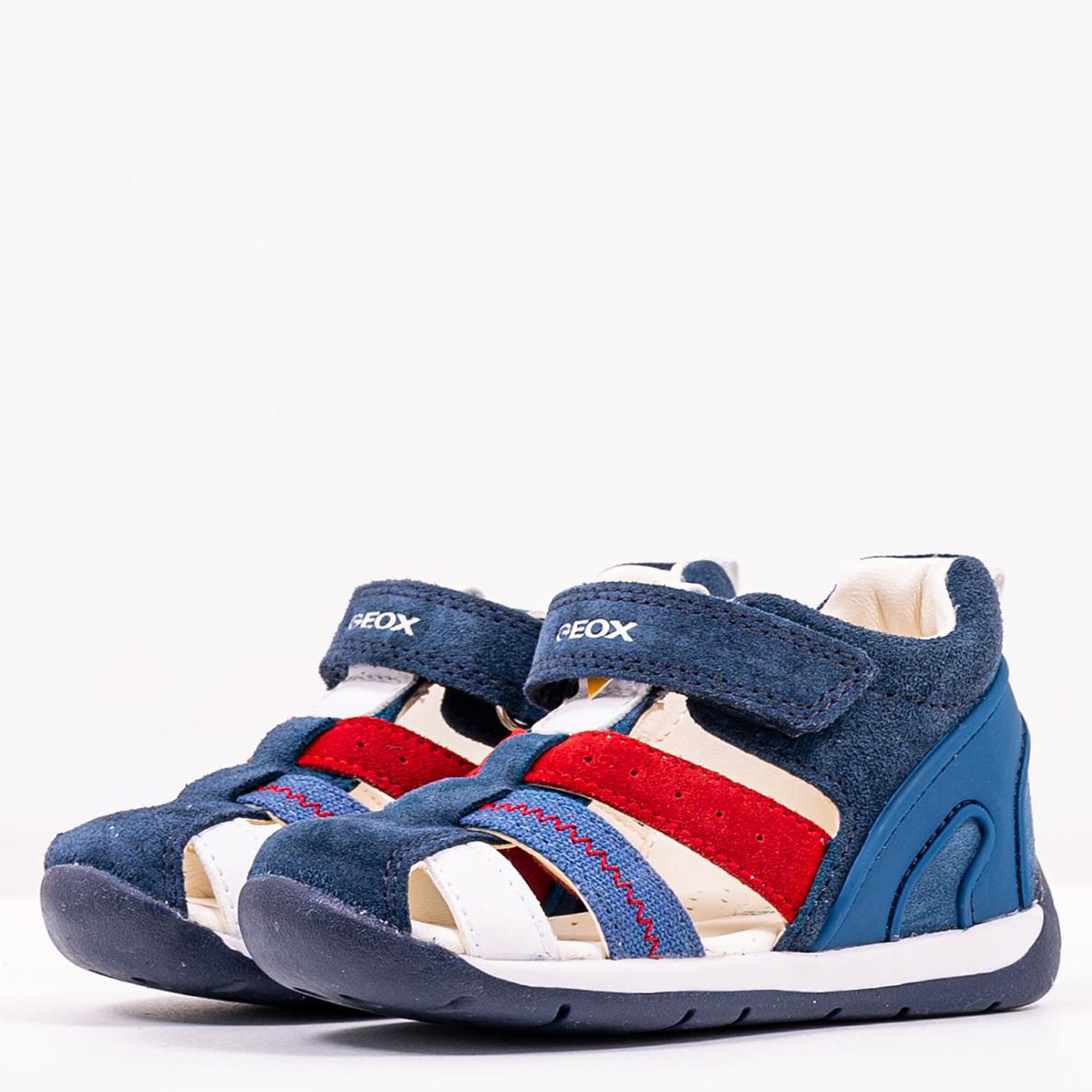 Kids Flip Flops & Sandals Each.B Blue Suede Leather Geox Kids Flip Flops & Sandals Each.B Blue Suede Leather Geox