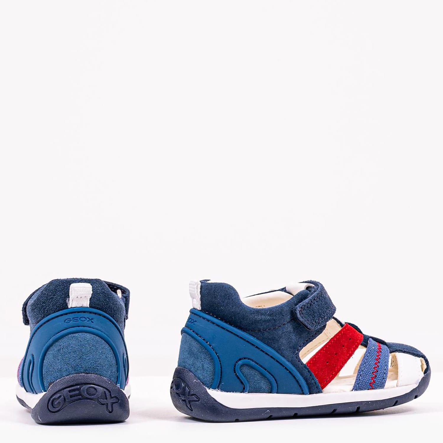 Kids Flip Flops & Sandals Each.B Blue Suede Leather Geox Kids Flip Flops & Sandals Each.B Blue Suede Leather Geox