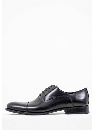 Men Shoes Q5625 Black Leather Boss shoes