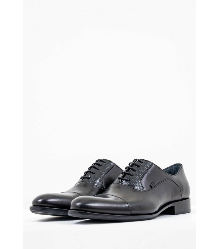 Men Shoes Q5625 Black Leather Boss shoes