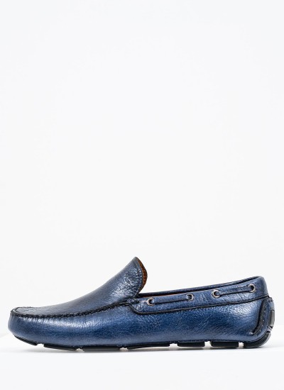 Ανδρικά Μοκασίνια Q5783 Μπλε Δέρμα Boss shoes