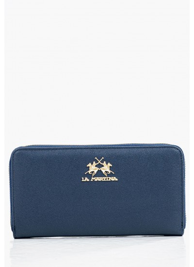 Women Wallets Wallet.Gab Blue Eco-Leather La Martina