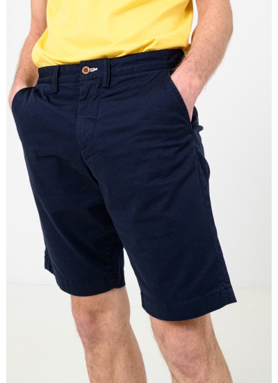 Ανδρικές Βερμούδες Twill.Shorts Σκούρο Μπλε Βαμβάκι GANT