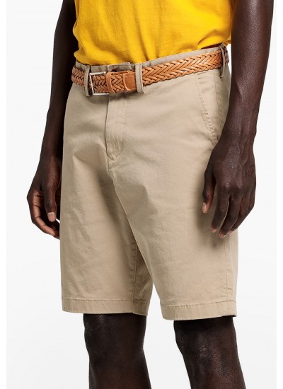 Ανδρικές Βερμούδες Twill.Shorts Μπεζ Βαμβάκι GANT