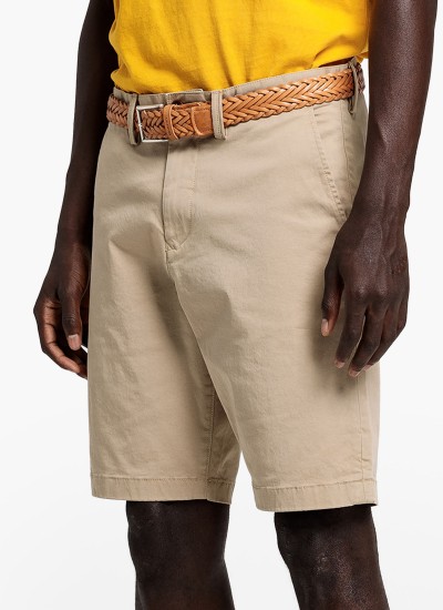 Ανδρικές Βερμούδες Twill.Shorts Μπεζ Βαμβάκι GANT
