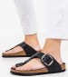 Γυναικεία Flats Gizeh.Big.Buckle Μαύρο Δέρμα Birkenstock