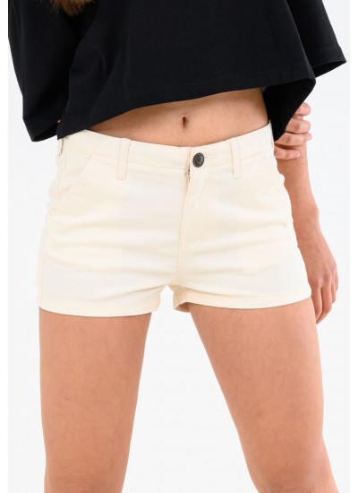 Women Skirts - Shorts Chino.Shorts.H Beige Cotton Superdry