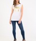 Women T-Shirts - Tops Military.Vest White Cotton Superdry