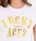 Women T-Shirts - Tops Military.Vest White Cotton Superdry