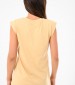 Women T-Shirts - Tops Military.Vest Beige Cotton Superdry