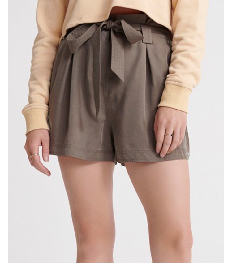 Women Skirts - Shorts Paper.Bag Olive Superdry