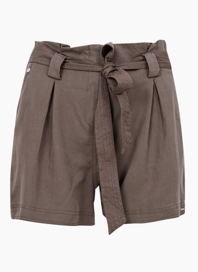 Women Skirts - Shorts Cut.Off Beige Cotton Superdry