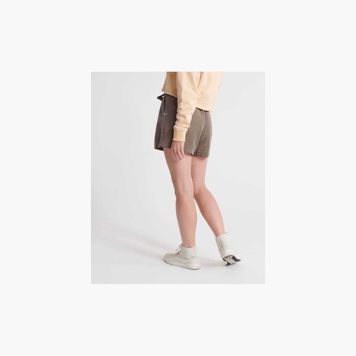 Women Skirts - Shorts Paper.Bag Olive Superdry Women Skirts - Shorts Paper.Bag Olive Superdry