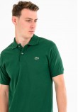 Men T-Shirts L1212 Green Cotton Lacoste