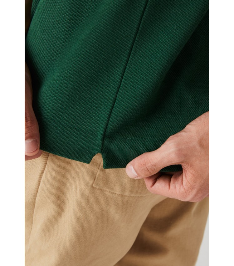 Ανδρικές Μπλούζες L1212 Πράσινο Βαμβάκι Lacoste