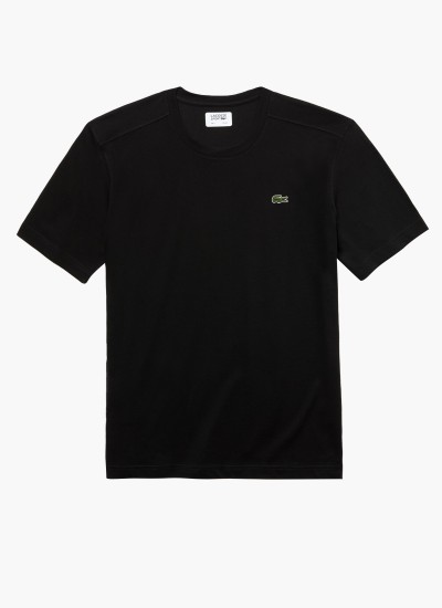 Ανδρικές Μπλούζες Sport.Br Μαύρο Βαμβάκι Lacoste
