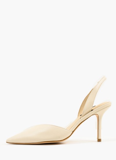 Women Pumps & Peeptoes High Hello Beige Leather Nine West