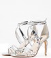 Women Sandal High Ilov3 Silver Eco-Leather Nine West