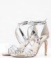 Γυναικεία Πέδιλα Ψηλά Ilov3 Ασημί ECOleather Nine West