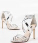 Women Sandal High Ilov3 Silver Eco-Leather Nine West