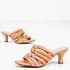 Women Mules 45.152 Somon Leather MAKIS KOTRIS Women Mules 45.152 Somon Leather MAKIS KOTRIS