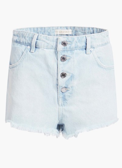 Women Skirts - Shorts Cut.Off Blue Cotton Superdry