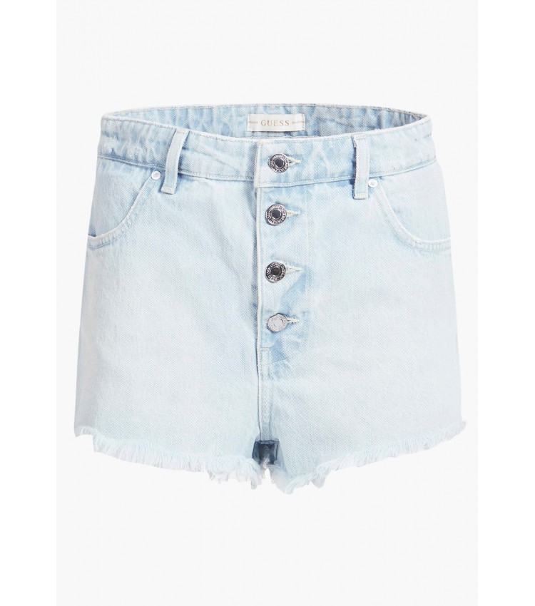 Women Skirts - Shorts Alexia LightBlue Cotton Guess