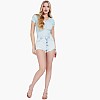 Women Skirts - Shorts Alexia LightBlue Cotton Guess Women Skirts - Shorts Alexia LightBlue Cotton Guess