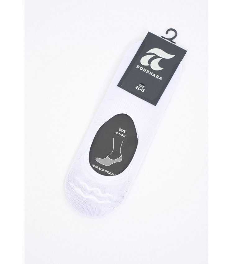 Men Socks 786 White Cotton Pournara