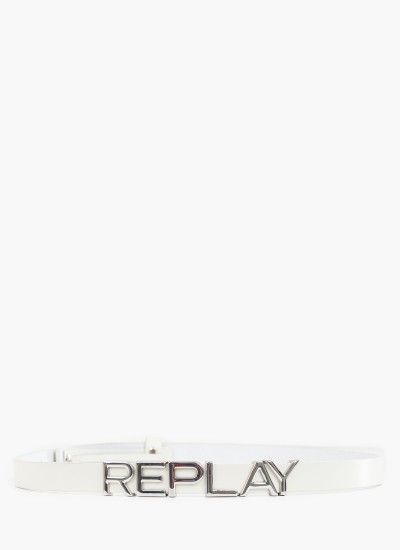Γυναικείες Ζώνες AW2549 Άσπρο ECOleather Replay