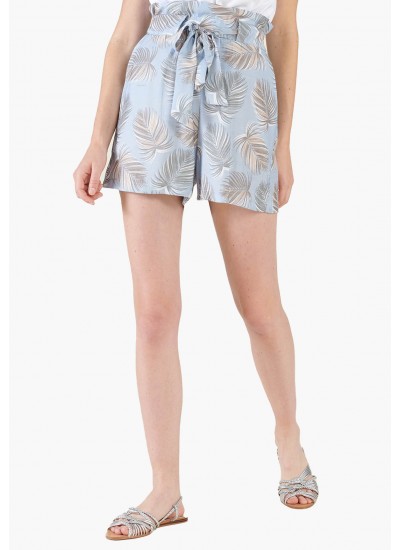 Women Skirts - Shorts Kenly LightBlue Polyester Silvian Heach