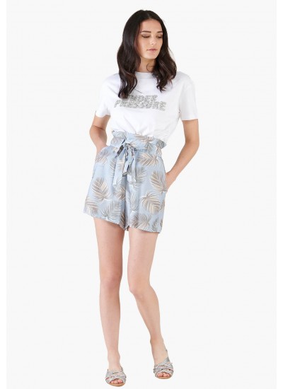 Women Skirts - Shorts Kenly LightBlue Polyester Silvian Heach